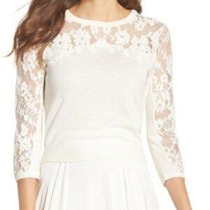 NWT JENNY YOO Aimee Lace Sweater